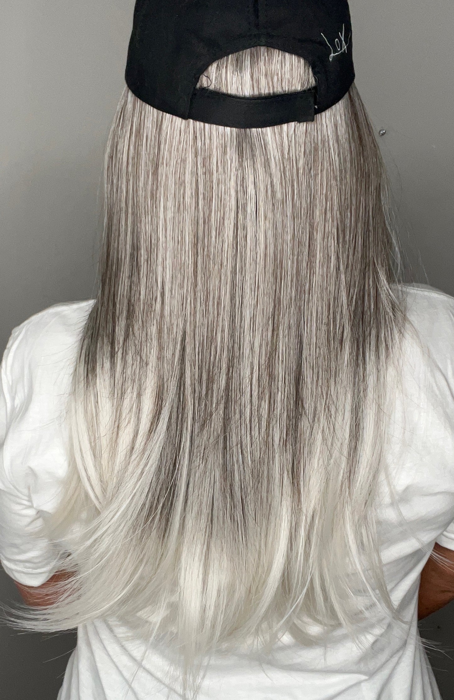 Topless Beach White Sands Long  (Hat Wig)