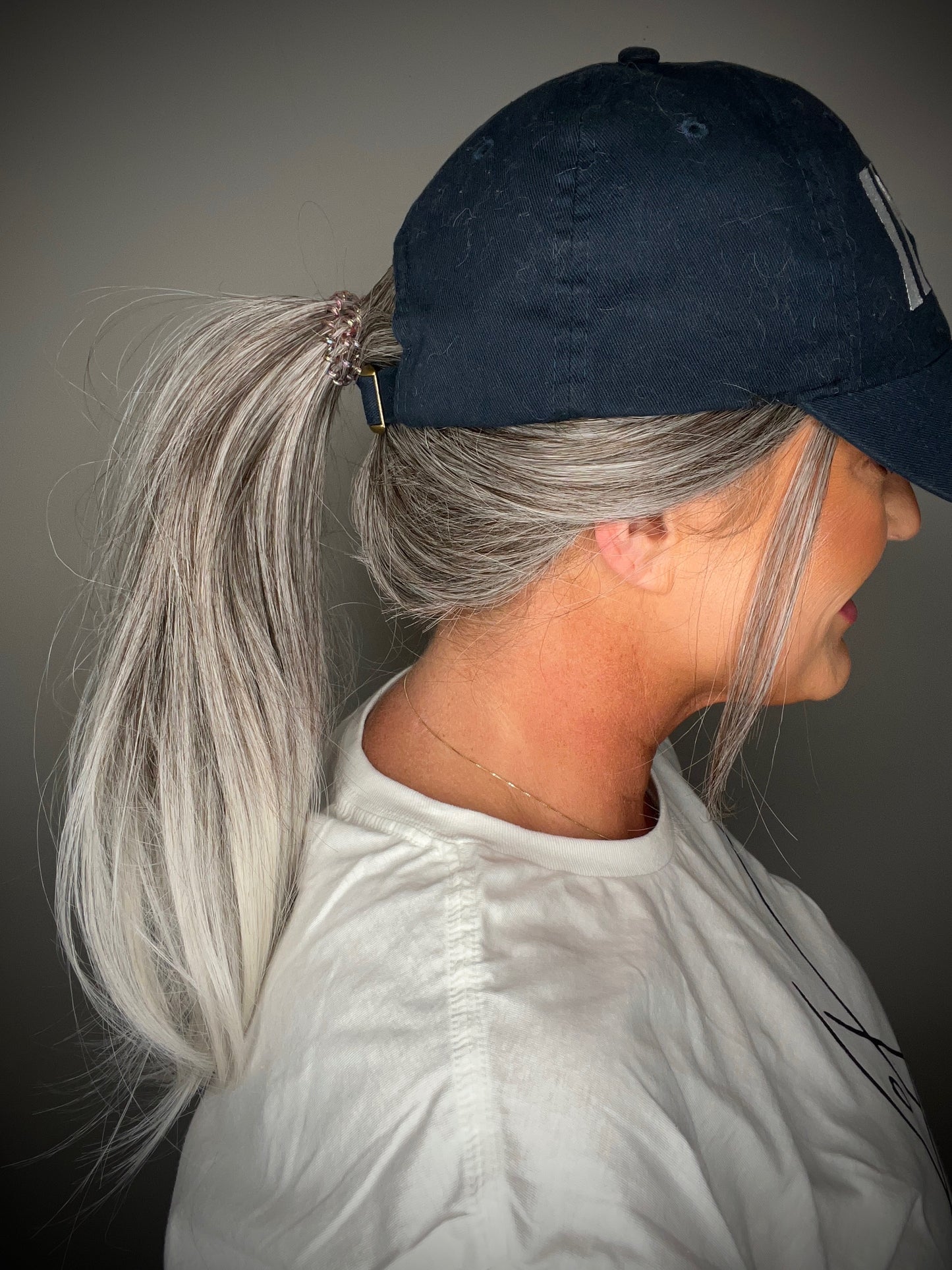 Topless Beach White Sands Long  (Hat Wig)