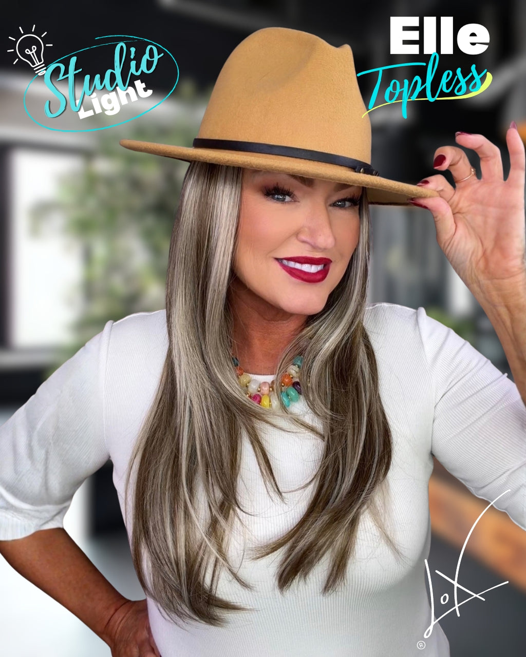 *Topless Elle (Hat Wig)