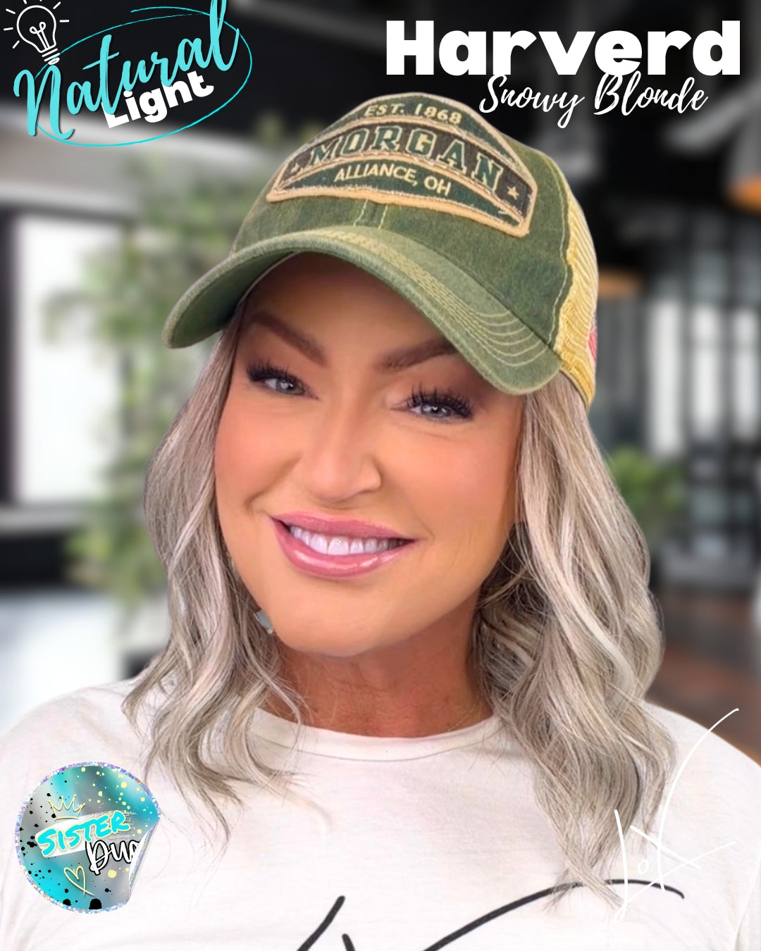 *Topless Harvard Snowy Blonde (Hat Wig)*